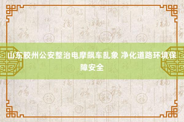 山东胶州公安整治电摩飙车乱象 净化道路环境保障安全