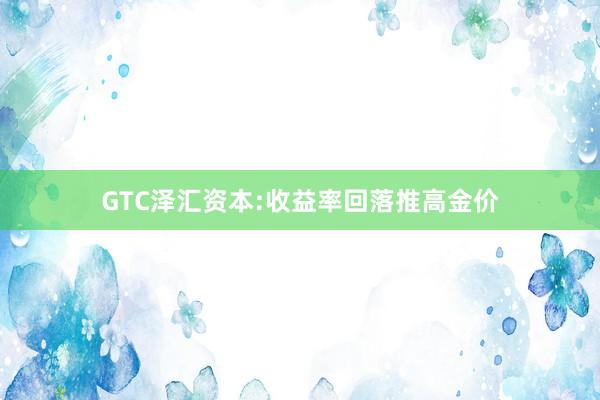 GTC泽汇资本:收益率回落推高金价
