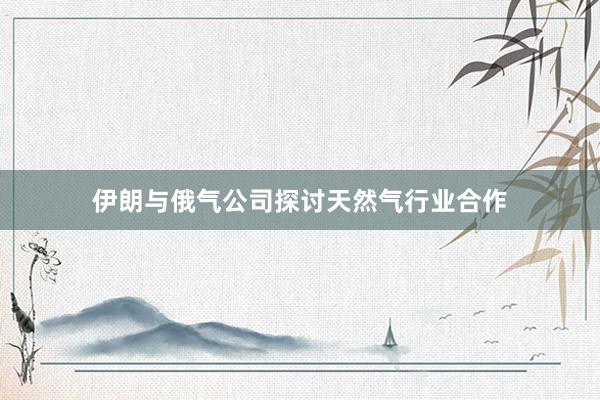 伊朗与俄气公司探讨天然气行业合作