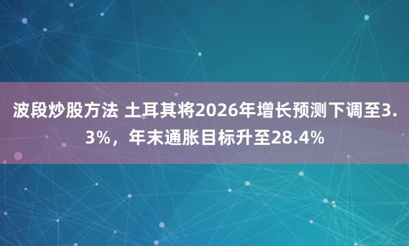 波段炒股方法 土耳其将2026年增长预测下调至3.3%，年末通胀目标升至28.4%