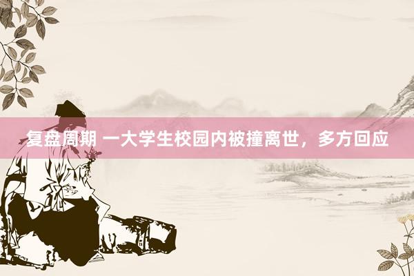 复盘周期 一大学生校园内被撞离世，多方回应